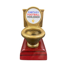 Load image into Gallery viewer, Fantasy Football Loser Trophy Toilet "Throne of Shame"